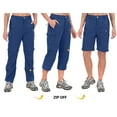 thumbnail image 4 of Little Donkey Andy Women's Stretch Convertible Pants, Zip Off Quick Dry Hiking Pants Baleine Blue Size XXL, 4 of 5