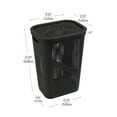 thumbnail image 4 of Mind Reader 60L Slim Laundry Hamper, Lid, Ventilated, Plastic, 17.25"L x 13.75"W x 23.5"H, Black, 4 of 9