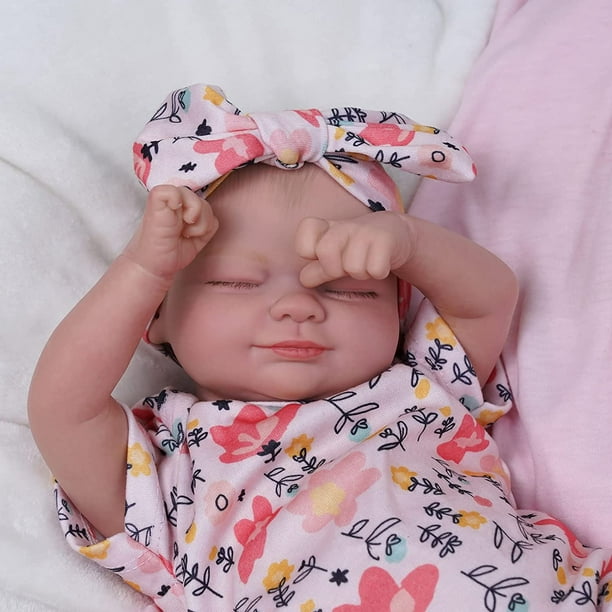 RSG Reborn Baby Dolls 17 inch Soft Body Realistic Newborn Baby Dolls Sweet  Smile Sleeping Dolls Girl Real Life Baby Dolls with Accessories Gift Set  for Kids Age 3 + 