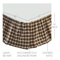thumbnail image 3 of VHC Brands Rustic & Lodge Farmhouse Rory Bed Skirt, Queen 60x80x16, Chocolate Brown, 3 of 5