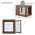 thumbnail image 6 of Unipaws Dog Crate End Table with Cushion, Wooden Wire Pet Kennels with Double Doors, 6 of 6
