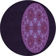 thumbnail image 1 of Ahgly Company Machine Washable Indoor Round Transitional Deep Purple Area Rugs, 7' Round, 1 of 7