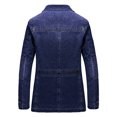 thumbnail image 2 of Chaqueta vaquera con múltiples bolsillos para hombre, Blazer de negocios, trajes de ocio, abrigo vaquero occidental, talla L / 4XL, Primavera, 2 of 4