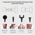 thumbnail image 2 of 6 Speeds Muscle Massage Gun Handheld Deep Tissue Muscle Massager Cordless Percussion with 4 Massage Heads, 2 of 5