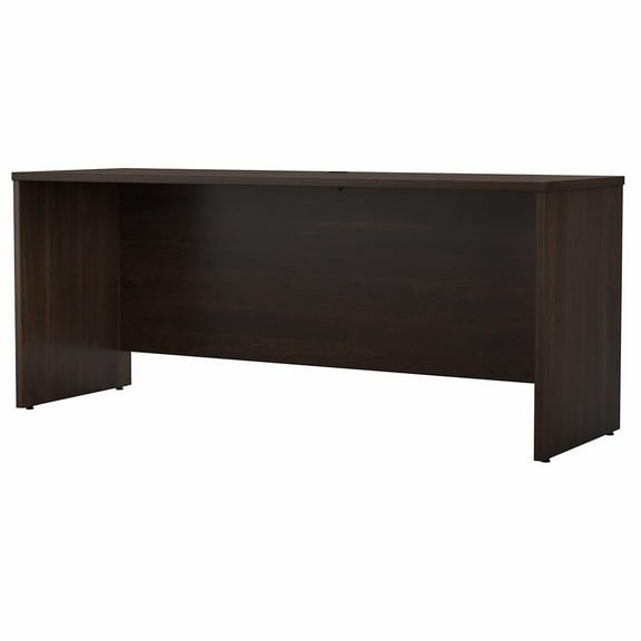 Studio C 72W x 24D Credenza Desk in Black Walnut - Engineered Wood