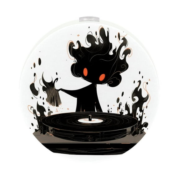 Turntable LED Round Night Light-2PCS, Dimmable Plug-in Wall Lamp with Sensor, Soft Warm Glow, Energy Efficient for Bedroom, Bathroom, Kitchen, Hallways and Stairs - Set of 2