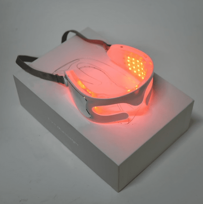 Cordless Eye Massager with Red Light Therapy, Vibration Eye Relaxation Goggles for Tired Eyes, Portable Wearable Eye Care Device for Home & Office