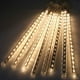 thumbnail image 3 of Tubos de lluvia de meteoritos multicolor de 30 cm, luces LED de Navidad de 110 a 240 V CA, cadena de luces para bodas, fiestas, jardines y exteriores, 3 of 4