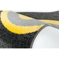 Rug and Decor Metro Collection Gray Yellow Black White Swirl Rug