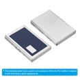 thumbnail image 3 of Uxcell RFID Credit Card Holder Metal Wallet 6 Slots Men Women Hard Protector Case Blue, 3 of 6