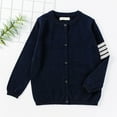 thumbnail image 2 of Hwmodou Girls Base Layer Top Spring And Autumn Korean Version Of Trendy Sweater Coat Thin Solid Color Family Cottonblend Crewneck Knit Cardigan Wind, 2 of 4