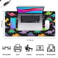 thumbnail image 5 of Long Mouse Pads for Desk,Black Colorful Dinosaur Pattern Desk Mats on Top Of Desks, Desk Mouse Pad Extra Large with 3mm Non-Slip Base and Stitched Edge for Gaming,Office,Work,Home 31.5"x15.7", 5 of 6