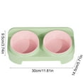 thumbnail image 3 of Bcylexb Slanted Double Pet Bowls for Water and Food – Protects Cervical Spine and Prevents Tipping Cat and Dog Bowls, B, Pink, 3 of 6