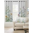 thumbnail image 2 of Spring Floral Blackout Curtains 45 Inches Long for Bedroom, Wildflowers Herbs Summer Botanical Thermal Insulated Room Darkening Black Out Window Curtain Panels Grommet Drapes for Living Room, 2 of 8