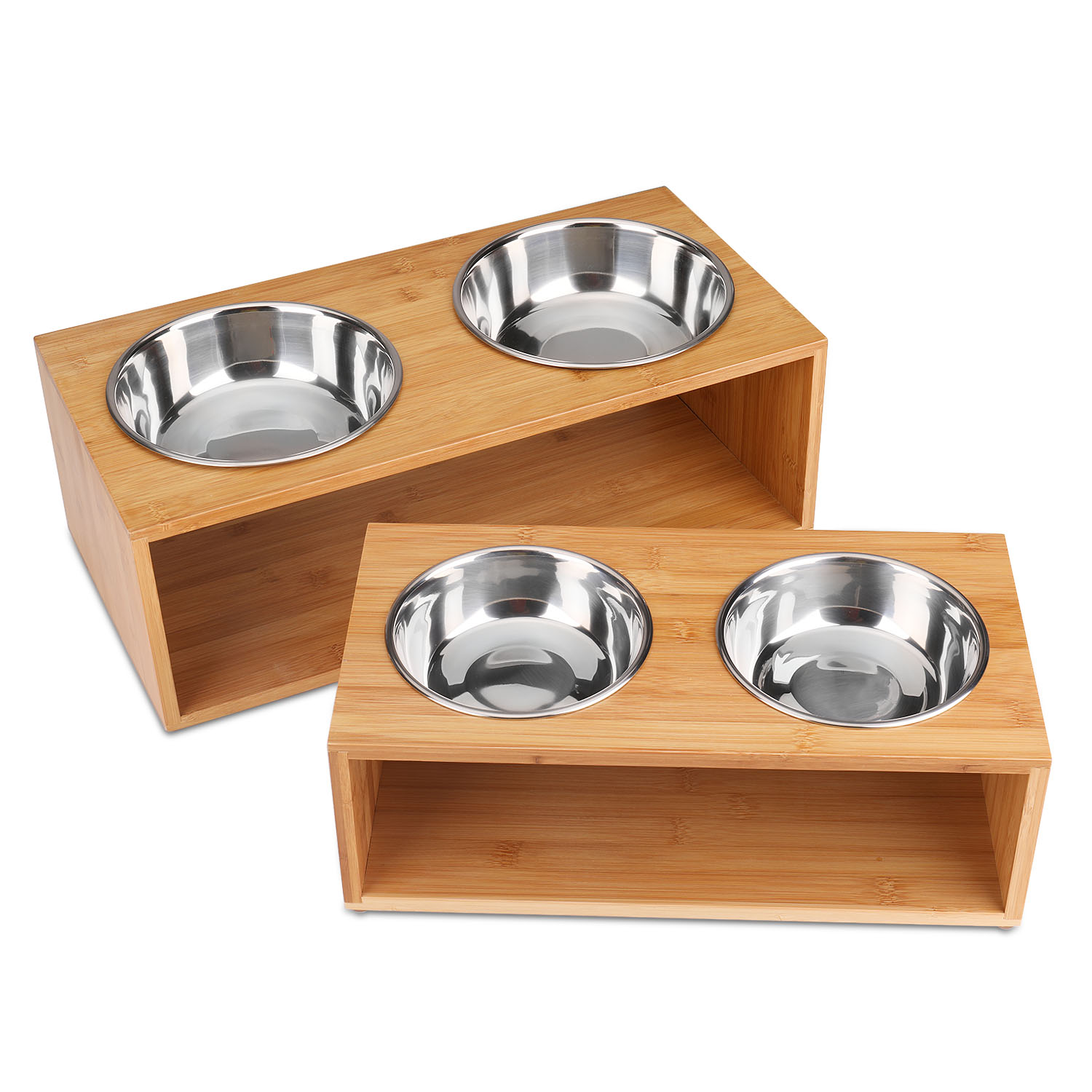 triple cat bowl stand