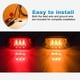 thumbnail image 3 of Partsam 2 ámbar + 2 rojos 12 V 4 "" x 2 "" luz LED ovalada para marcador lateral de camión, montaje en superficie, 10 diodos, luces LED selladas para remolque y marcador lateral, base negra, luces LED, 3 of 5