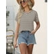 thumbnail image 5 of Conjunto de pijama Ekouaer para mujer, cuello redondo, manga corta, 5 of 6