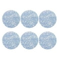 thumbnail image 2 of Balery 6 Pcs White Bule Glitterleather Coasters Set, Drink Table Cup Coasters For Living Room Kitchen Coffee Decor, 2 of 9
