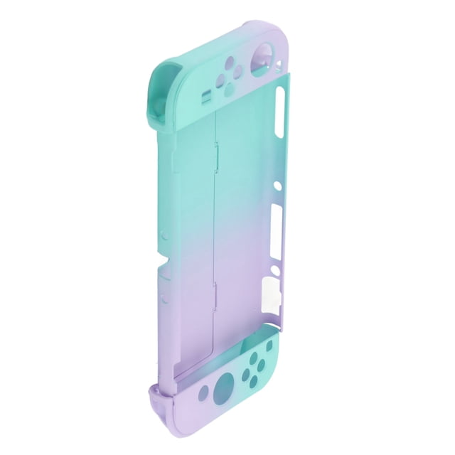 Estuche protector para consola de juegos Switch OLED, hermoso color degradado, liviano, morado y azul
