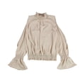 thumbnail image 1 of Blusa de Punto Fruncido Bar III para Mujer Beige Grande, 1 of 2