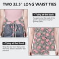 thumbnail image 6 of Pioneer Flower Floral Print Pattern Apron for Women and Men, Cotton Linen Waterproof with Pockets, Adjustable, 33x27 Inch for Kitchen, Gardening, BBQ, Salon, 6 of 6