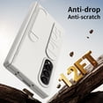 thumbnail image 5 of Rugged Phone Case for Samsung Galaxy Z Fold 3, Heavy Duty Shockproof Camera Lens Protection Hand Strap Kickstand Anti-Slip Drop Protective Case Cover for Samsung Galaxy Z Fold 3, White, 5 of 7