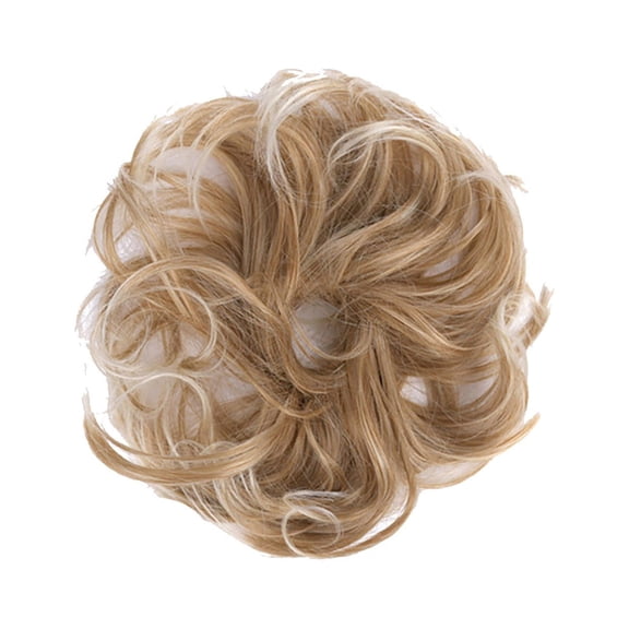 Synthetic Ponytail Extensions - Elastic Rubber Band, Messy Bun Design & Versatile, for Hair Volume and Styling