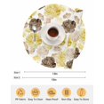 thumbnail image 6 of 13 Inch Round Placemats Set of 6, Yellow Ombre Spring Floral Non Slip Heat Insulation PP Table Mats, Summer Botanical Flowers Washable Place Mats for Kitchen Dining Party Table Decor, 6 of 7