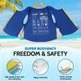 thumbnail image 6 of Gogokids Kids Life Jacket, Swim Vest Toddler Flotation Swimming Aid with Adjustable Safety Strap Bouyancy Swimwear,L,Blue Fish, 6 of 8