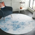 thumbnail image 2 of SAFAVIEH Malibu Dalia Distressed Polyester Area Rug, Beige/Turquoise, 6' x 6' Round, 2 of 7
