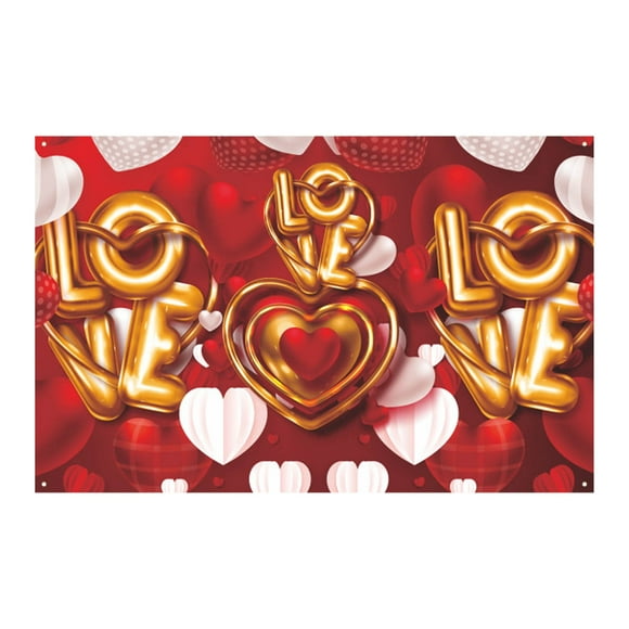 Felwors Valentine's Day 2024 New Valentine's Day Background Cloth Photo Background Banner Party Layout Valentine's Day Banners
