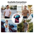 thumbnail image 5 of Honeii Colorful Surreal Landscape Print Polo Shirt, A Classic Short-Sleeved, Button-Down Golf Shirt for Men,Mens Polo Shirts Short Sleeve-3X-Large, 5 of 6