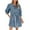 Navy, variant on Womens Summer Dresses Bow Tie Crewneck 3/4 Sleeve Mini Dress Striped Loose Fashion Casual Flowy Beach Dresses