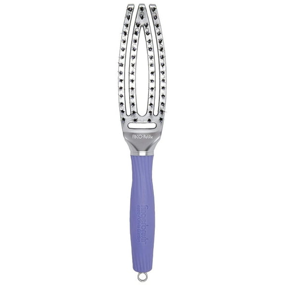 Olivia Garden FingerBrush Scalp-Hugging & Vented Combo Paddle Hair Brush (Ionic & 100% Boar Bristles) FBCO-PT (Petite)
