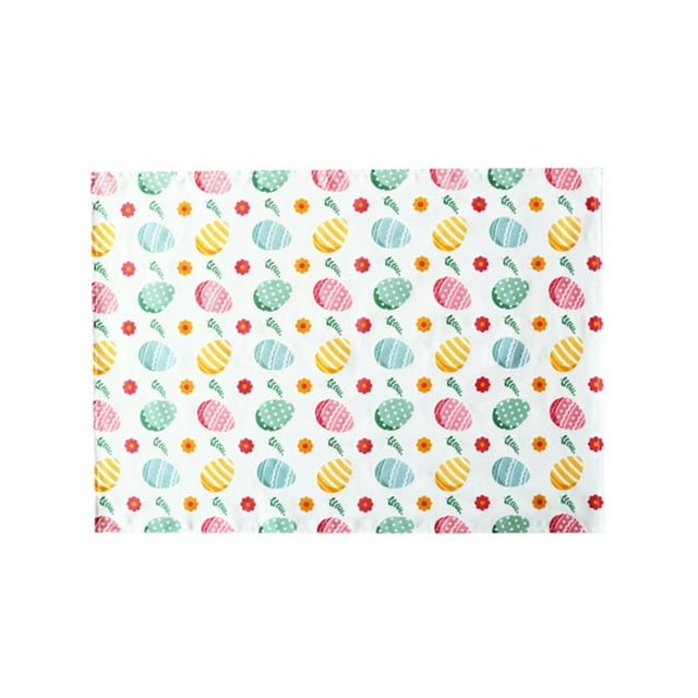 Support et Quais pour Montre Intelligente, Serviette de Table en Coton Imprimé Œufs de Pâques