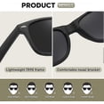 thumbnail image 4 of Polarised-Sunglasses-UV400-Protection Rectangular Sunglasses Retro Black Sun Glasses Unisex Classic Ultralight Shades 1pcs, 4 of 4