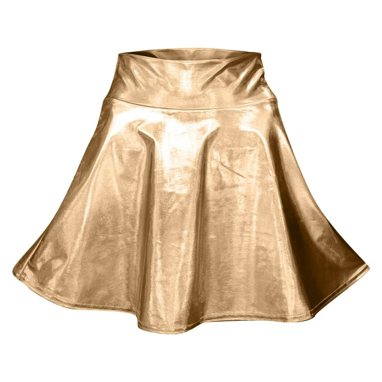 Ladies gold outlet pleated skirt