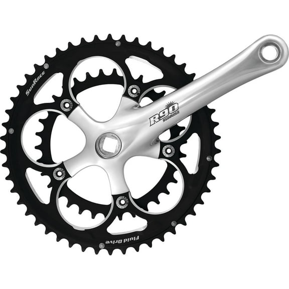 SUNRACE CRANKSET DBL 50/34 170mm SIL/BLK SUN RACE R90 FCR9F.00A1.DS2