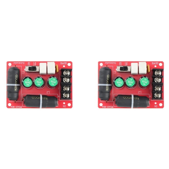 2X Pure Bass Subwoofer Second-Order Crossover Speaker Frequency Divider DIY Home Theater,2 x Module,as shown