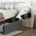 thumbnail image 5 of Yaheetech Full Size Upholstered Storage Bed with 3 Storage Drawers, Dark Gray, 5 of 7