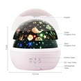 thumbnail image 4 of LED Projector Lamp, Starry Sky Baby Night Light 2 in 1 Ocean Projector & Stars Bedside Lamp 360 ° Degree Rotation Projection Lamp 8-Color Change Perfect for Kids Bedroom, 4 of 7