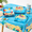 Multicolor-Beach, variant on Multicolor Sweet 16 Birthday Party Supply Set, Serves 25, Includes Tableware and Decor
