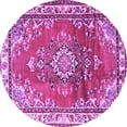 thumbnail image 1 of Ahgly Company Indoor Round Medallion Purple Traditional Area Rugs, 7' Round, 1 of 4