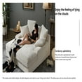 thumbnail image 3 of Holaki 66.53 inch Sofa Bed,Upholstered Corduroy Sofa with Pillows,Comfy Fluffy Cloud Couch,Modern Deep Seat Couch with Square Armrests,Beige, 3 of 10