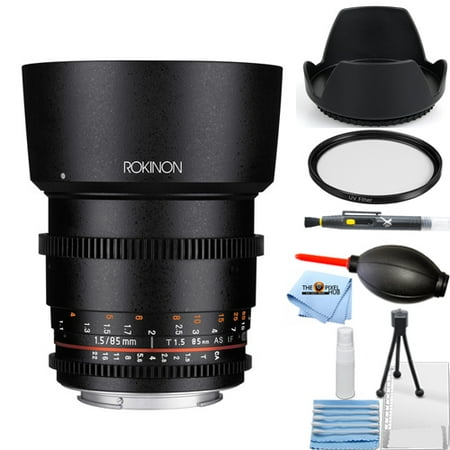 Rokinon 85mm T1.5 Cine DS Lens for Canon EF Mount #DS85M-C Starter (Canon 15 85 Lens Best Price)