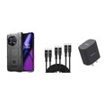 thumbnail image 1 of BD Combo Bundle Case for OnePlus 11 5G Case - (Black) Impact Resistant Flexible Armor Case with UL Listed Type-C PD Wall Charger, 3-Pack of USB Cables (3ft, 6ft, 10ft), 1 of 5