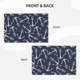 thumbnail image 4 of Placemats Set of 4 / 6, silver anchor navyblue Placemats for Dining Table Indoor/Outdoors Heat Resistant Washable Placemats 18" x 12", 4 of 8