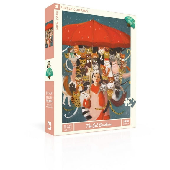 New York Puzzle Company The Cat Countess 1000 Piece Jigsaw Puzzle