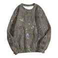thumbnail image 4 of Tiweut Round Neck Sweatshirt for Women Floral Print Sweatshirt Loose Pullover Hoodless Long Sleeve Blouse, 4 of 4