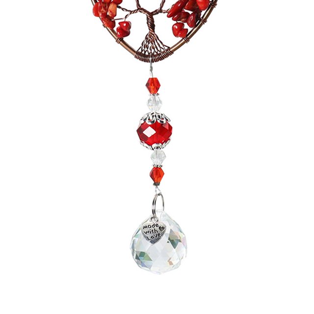 Adorno Colgante Colgante de bola de prisma de cristal campanas de viento adorno colgante para decoración de jardín y Patio Sywqhk Libre de BPA